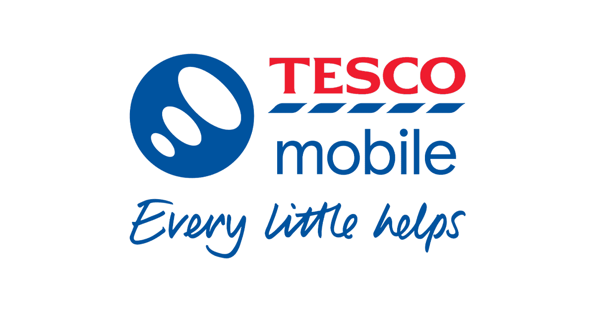 The Tesco Mobile logo with "Every little helps" written beneath it in blue