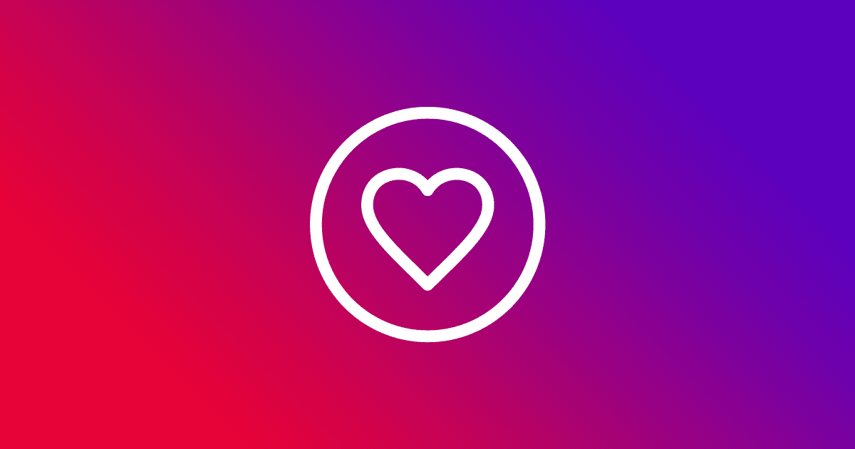 image of heart logo on gradient background